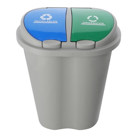 bote de basura 3 en 1 100 l gris