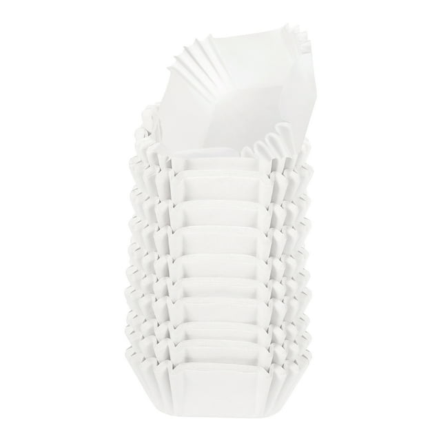 Uxcell 100 piezas de forros de papel para cupcakes cuadrados, tazas desechables blancas para hornear