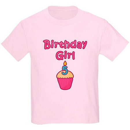 Cupcake Birthday Girl 5 Kids Graphic Tee