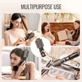thumbnail image 6 of VEVOR Rotating Hair Dryer Brush, Ionic Hot Air Styling Brush Set with 3 Ceramic Coated Head (1.6", 2", 2"), 4 in 1 Hair Dryer Styler and Volumizer, 3-Temp Blow Dryer Brush for Straightening Curling, 6 of 9