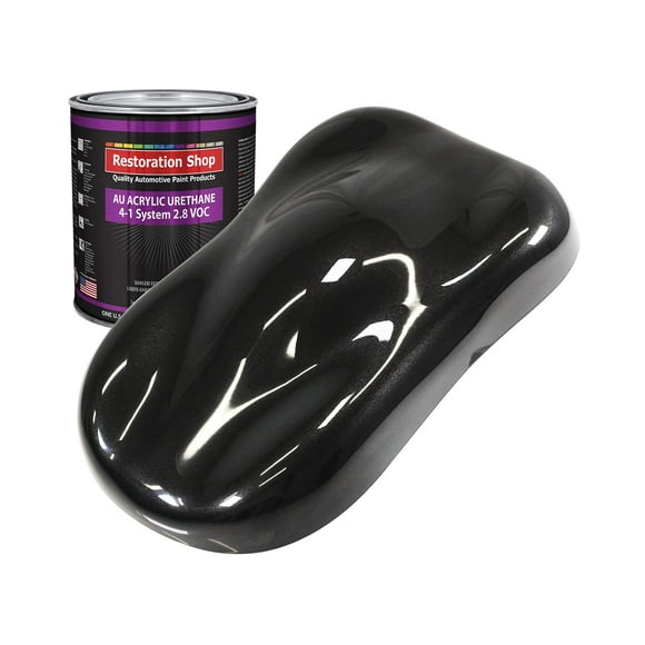 Restoration Shop - Black Diamond Firemist Acrylic Urethane Auto Paint - Quart Paint Color Only - Professional Single Stage High Gloss Automotive, Car, Truck Coating, 2.8 VOC