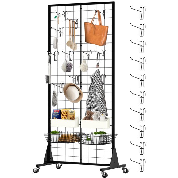 Soporte de pantalla con panel de rejilla DEYEGELEA, resistente, 2 x 5.5 pies