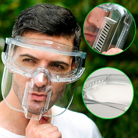 

Hilehuti Other Cleaning Supplies Transparent Detachable Shield Clear Anti Fog Lens Goggle