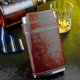 thumbnail image 4 of 8oz Brown Leather Stainless Steel Hip Flask With 3 Cups Whisky Flagon, 4 of 5