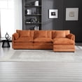 thumbnail image 7 of Modular Cloud Sofa With L-Shape  Sectional Sofa With Removeable Ottoman,Orange, 7 of 7