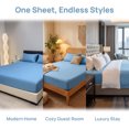 thumbnail image 3 of Unique Bargains Microfiber Bed Sheet Cooling for Comfortable Sleep 59.1"x78.7" Light Blue, 3 of 5
