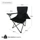 thumbnail image 2 of Silla Plegable de Camping Reforzada Con Portavasos y Bolsa de Transporte Color Negro, 2 of 6