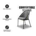 thumbnail image 4 of LeisureMod Modern Dining Chair, Contemporary Upholstered Kitchen and Dining Room Accent Side Chair with Metal Legs Urbane Series (Charcoal), 4 of 15