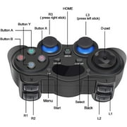 USB Wireless Gaming Controller Gamepad, Wireless Controller PC Game Controller for PC,for PC/Laptop Computer(Windows XP/7/8/10) & PS3 & Android & Steam (Black)