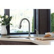 Pacific Bay Grandview Pull Down Kitchen Faucet with Soap Dispenser for Kitchens - Brushed Satin Nickel