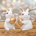 thumbnail image 1 of Mini estatua de de Pascua, decoración de alféizar de ventana, recuerdo de fiesta de Pascua realista, accesorio de paisajismo para decoración, 1 of 8