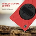 thumbnail image 5 of Dteck Case for Samsung Galaxy Tab S7 FE 5G 12.4-inch SM-T730 T735 T736B T736N (2021),Shockproof Armor Heavy Duty Drop Protection Shield Cover Kickstand Handstrap Palmstrap Rubber Hard Case,Red, 5 of 8