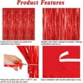 thumbnail image 5 of WarmHaven 8 Pack Red Backdrop,3.28 FT x7.05FTStreamer Party Decorations,Metallic Foil Fringe Curtains Party Streamer Photo Booth Backdrop,Red Tinsel Canival Theme Party Decor for Engagement Birthday, 5 of 14