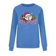 thumbnail image 3 of Cute Santa Sweatshirt for Women Vintage Christmas Crewneck Long Sleeve Tops Oversized Fall Sweatshirts, 3 of 5