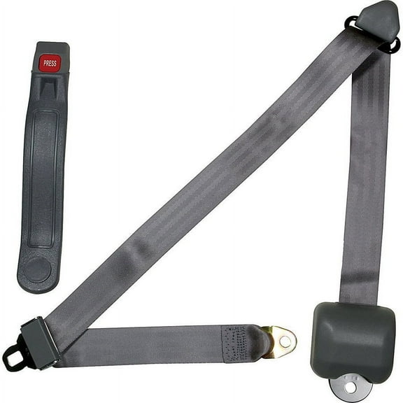 Allstar Performance Seat Belt Retractable 3pt Gray