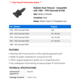 thumbnail image 2 of Radiator Drain Petcock - Compatible with 1988 - 1999 Chevy K1500 1989 1990 1991 1992 1993 1994 1995 1996 1997 1998, 2 of 2