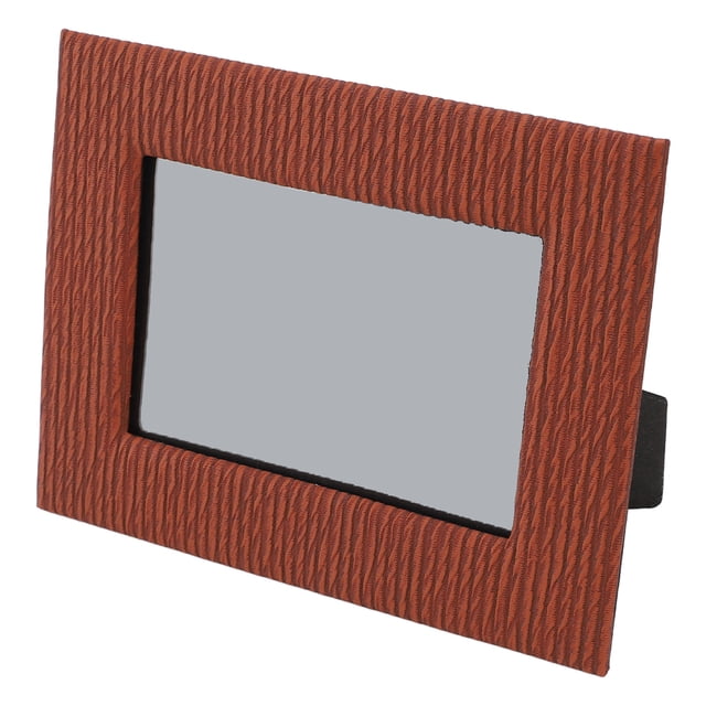 6 Inch Leather Vintage Picture Frames for Tabletop Display Horizontal Vertical Display, Decorative Frame 8.5x4.7x6.5in