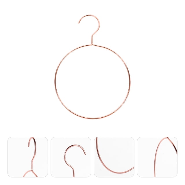 WEUVEB Colgador Redondo Metálico Para Corbatas Y Bufandas En Rosa Oro Para Guardar Accesorios