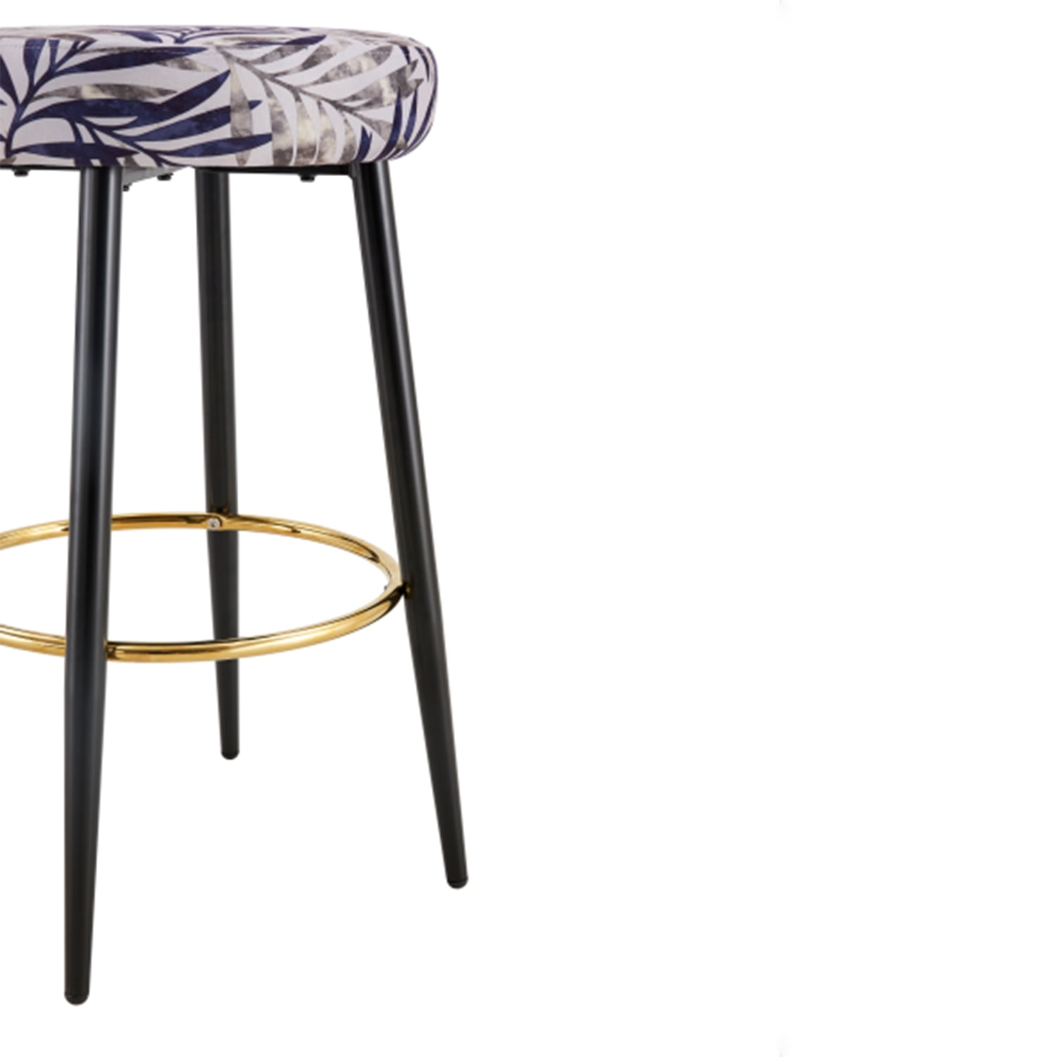 Demi Bonn 30" Counter Height Bar Stools Set of 2, PU Leather Upholstered Barstools, Kitchen Island Countertop Chairs for Dining Room, Silver