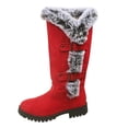 thumbnail image 2 of RotHone Womens Snow Boots Waterproof Mid Calf Winter Boots for Women Faux Fur Lined Warm Fuzzy Boots Anti-Slip Suede Comfortable Booties for Women All Size, 2 of 9