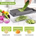 thumbnail image 4 of Vegetable Chopper Onion Chopper Mandolin Slicer 13 In 1 Food Chopper Multifunctional Vegetable Chopper And Slicer Dicing Machine Adjustablevegetable Cutter With Container, 4 of 5