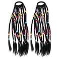 thumbnail image 1 of 2 extensiones de cola de caballo trenzada para niñas, pelucas de colores, 1 of 7