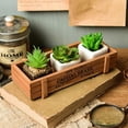 thumbnail image 2 of Rectangular Wooden Planter Succulent Box Vintage Combination Flower Pot, 2 of 10