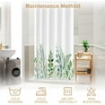 thumbnail image 4 of Botanical Stall Shower Curtain, Watercolor Green Leaves Plants Floral Small Dorm Bathroom Curtain, Spring Natural Grove Narrow Shower Curtain for Bathroom Set with 6 Hooks, 36Wx72L, 4 of 6