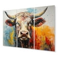 thumbnail image 2 of Designart "Cow Majestic Bovine composition II" Animals Metal Wall Art Set, 2 of 5