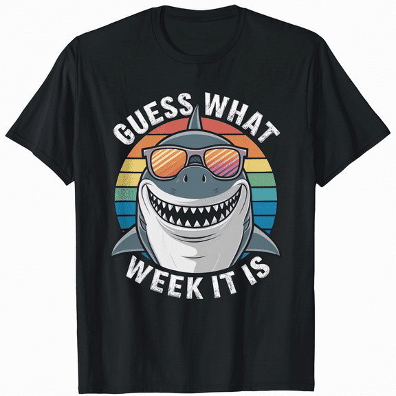 Guess What Week It Is Shark T-Shirt Stylish and Fun Shark Week Tee