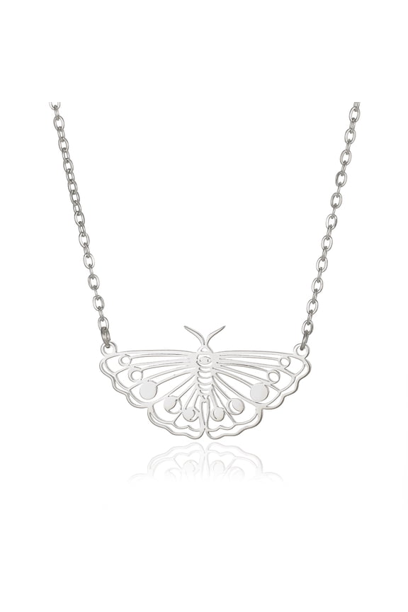 Stainless steel hollowed out butterfly pendant super cool everything