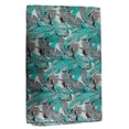 thumbnail image 3 of ColorFull House Indian Cotton Kantha Quilt, Turquoise and Grey Leaf Pattern Design Kantha Gudri,Bedspread,Bedsheet,Throw Blanket Size( King 108" x 108" ), 3 of 5