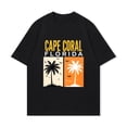 thumbnail image 2 of Cape Coral Florida T Shirt Black Palm Tree And Birds Graphic Design For Beach Vacation Travel Souvenirs, 2 of 3
