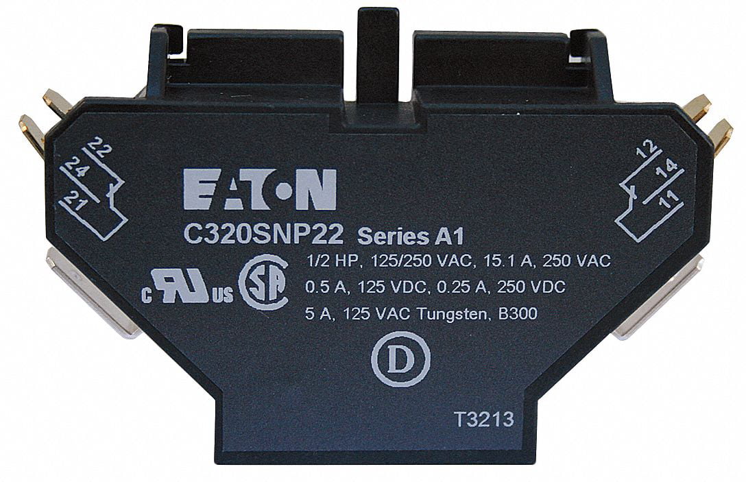 New in Box Eaton C320SNP22 Side Mounting Snap Switch Auxiliary Contact 