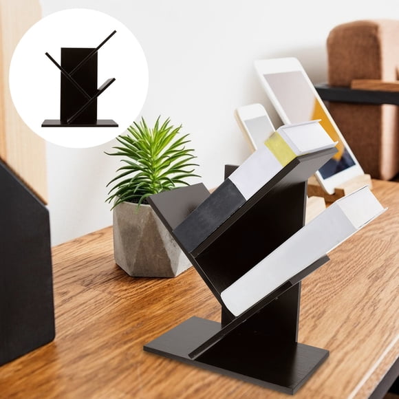 WRISTBIQUE Coffee Desktop Tree Book Shelf for Organizing Vinyl Records and Office Supplies