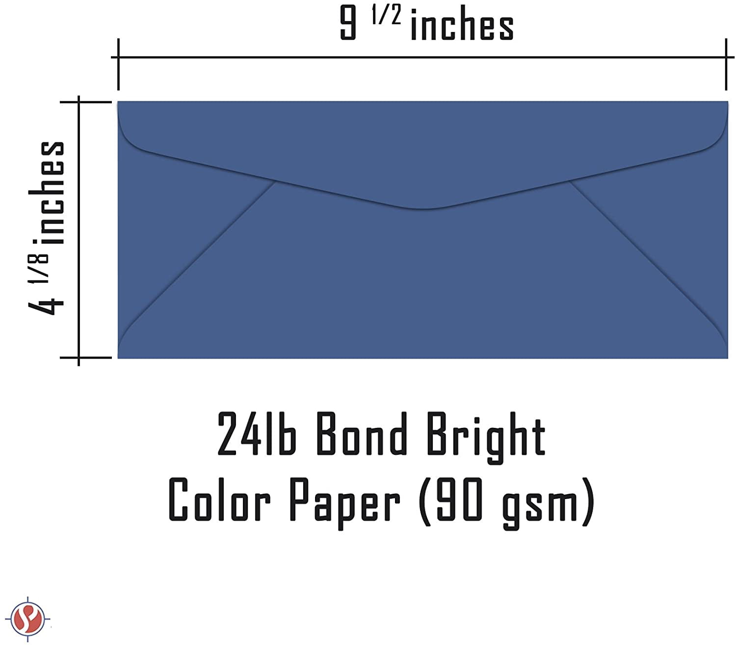 Dark Blue #10 Business Color Mailing Envelopes | 4 1/8 X 9 ½ inches | 24lb Bond Bright Color Paper (90 GSM) | 50 Envelopes Per Pack
