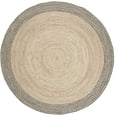 thumbnail image 3 of CPDD Cape Cod Collection CAP204C Handmade Braided Jute CPDD , 3' x 3' Round, Ivory / Steel Grey Ivory / Steel Grey 3 ft x 3 ft Round, 3 of 4