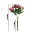thumbnail image 3 of Efavormart 2 Pack | 12" Dusty Rose Artificial Open Rose Flower Bouquets, Small Faux Floral Arrangements, 3 of 11