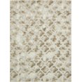 thumbnail image 1 of Unique Loom Trellis Collection Vintage Geometric Transitional Indoor and Outdoor Flatweave Area Rug, 9 x 12 Feet, Ivory/Brown, 1 of 5