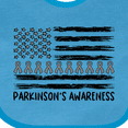 thumbnail image 4 of Inktastic Parkinson's Awareness Gray Ribbons and Flag Boys or Girls Baby Bib, 4 of 4
