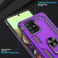 thumbnail image 5 of Samsung Galaxy A71 5G Case (Not Fit Galaxy A71 4G) with HD Screen Protector, Dual Guard Protection Series Case with Portable Magnetic Ring Stand for Samsung A71 5G (Purple Military Case), 5 of 15