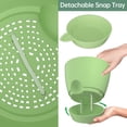 thumbnail image 6 of FIASON 2 Pack Matte Green Self Watering Plant Pots 10 Inch, Lightweight Plastic Planters with Detachable Tray, Watering Lip and Drainage Holes for Indoor Outdoor, Kitchen, Classroom and Balcony, 6 of 11