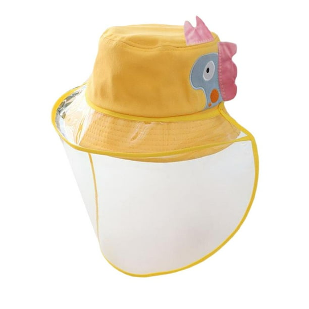 Gorra de béisbol protectora anti-saliva , cubierta de protección facial, sombrero para exteriores, sombrero de cubierta a prueba de p Amarillo