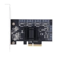 thumbnail image 1 of PCI E  Expansion Card,6 Ports PCIe X4 to  3,Expansion Controller Adapter Card,Plug and Play,PCIe 3.0 X4 to  3 Adapter Card for Computer, 1 of 7