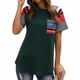 thumbnail image 2 of Camiseta de mujer Camiseta de manga corta con estampado de rayas Camiseta casual de verano, Verde, M Jumpingount AP001701-07, 2 of 7