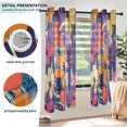 thumbnail image 3 of Yayeee Window Curtains Light Filtering 63"x42" Grommet Panel Pair Home Living Room Decor, Colorful Painted Flowers Pattern, 3 of 7