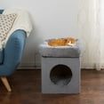 thumbnail image 4 of PETMAKER Cat Pet Bed/House with 2 Removable Plush Cushion Pads, 4 of 5