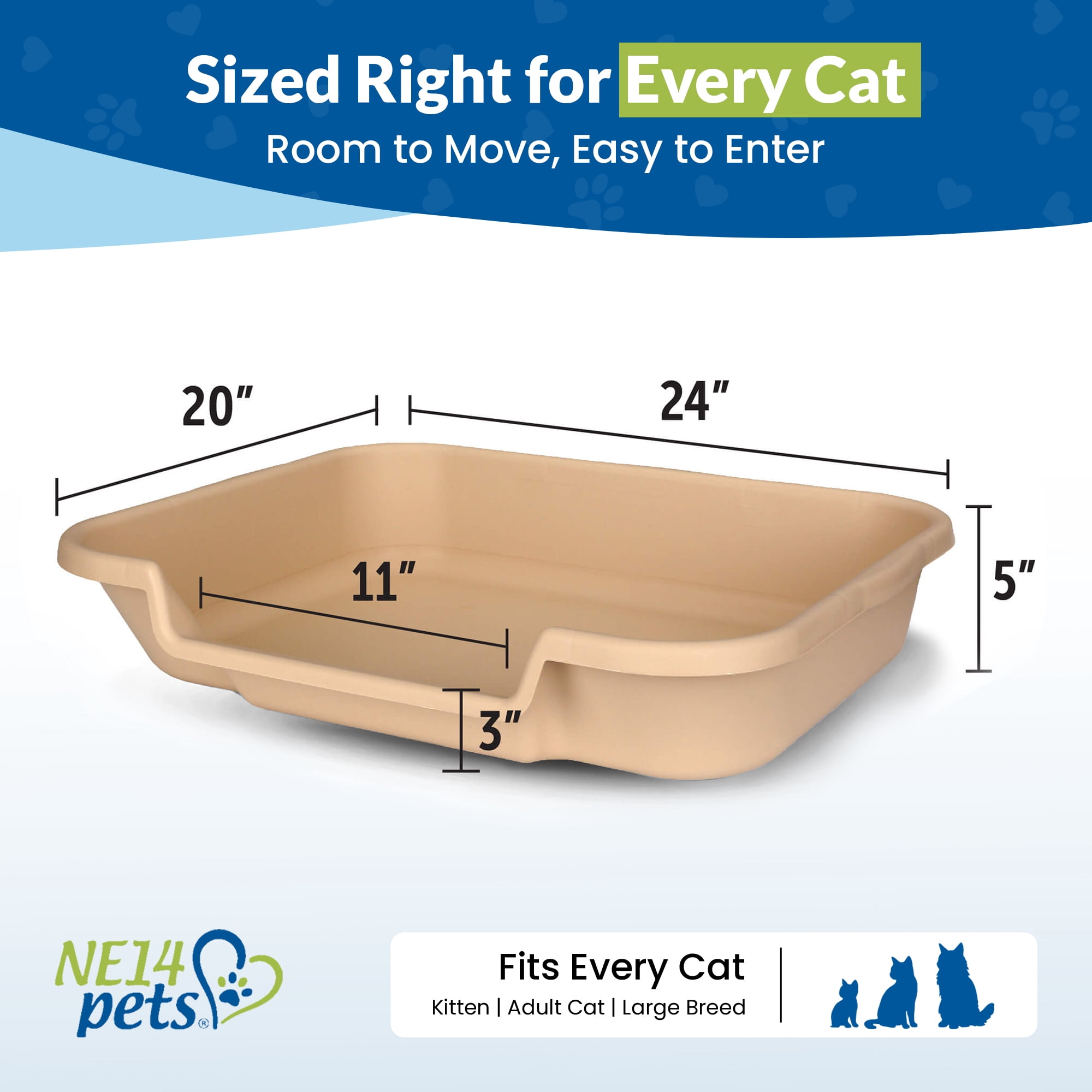 Kitty Go Here Senior Cat Litter Box
