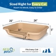 thumbnail image 2 of KittyGoHere Senior Cat Litter Box, Large, Beige (1 Pack), 2 of 7