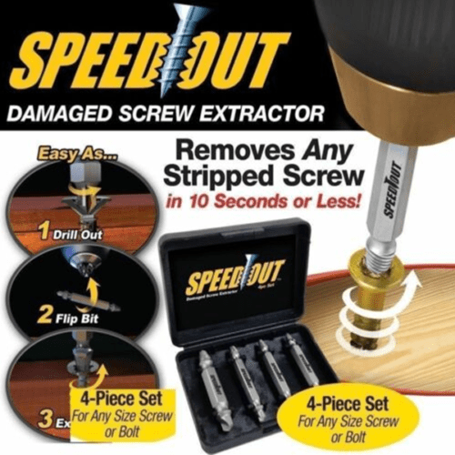 4Pcs Damaged Screw Extractor Speed Out Drill Bits Tool Set Broken Bolts Remover 4Pcs Damaged Screw Extractor Speed Out Drill Bits Tool Set Broken Bolts Remover